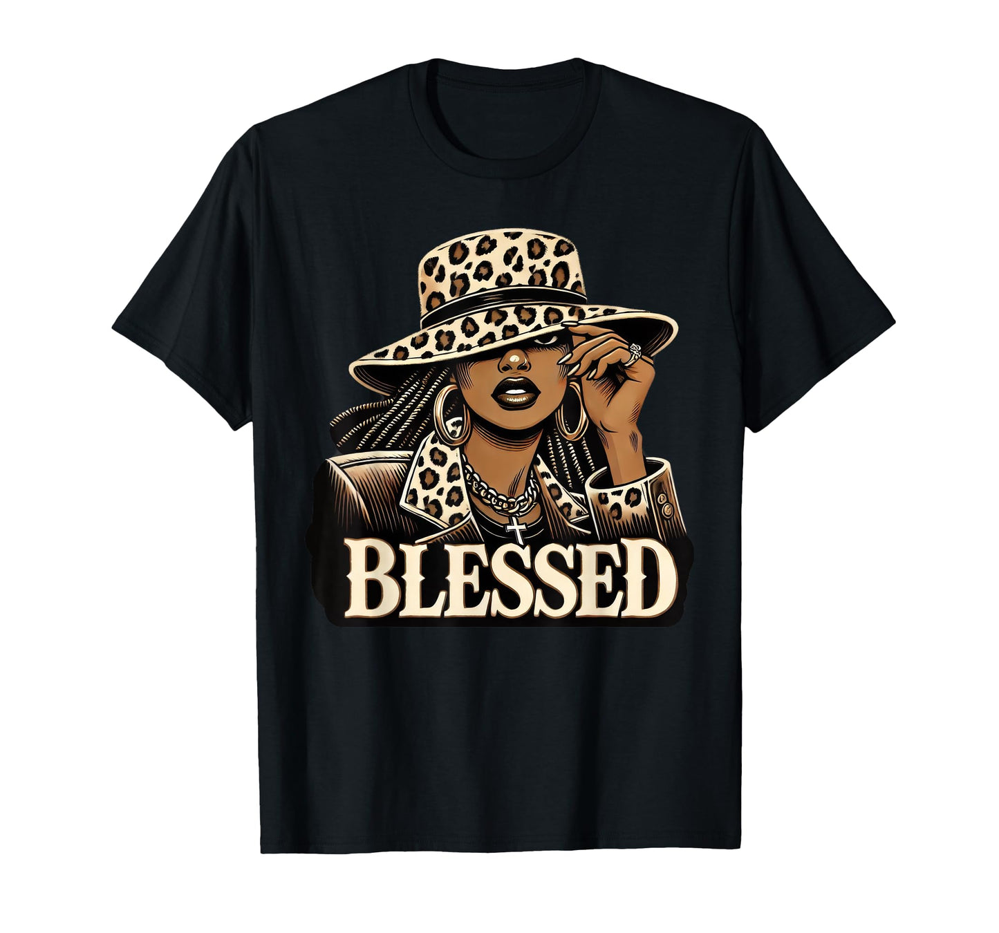 Blessed Black Cowgirl Western Swag African Christian Woman T-Shirt