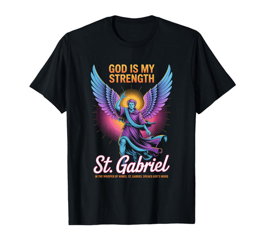 St Gabriel Wings Christian Streetwear T-Shirt