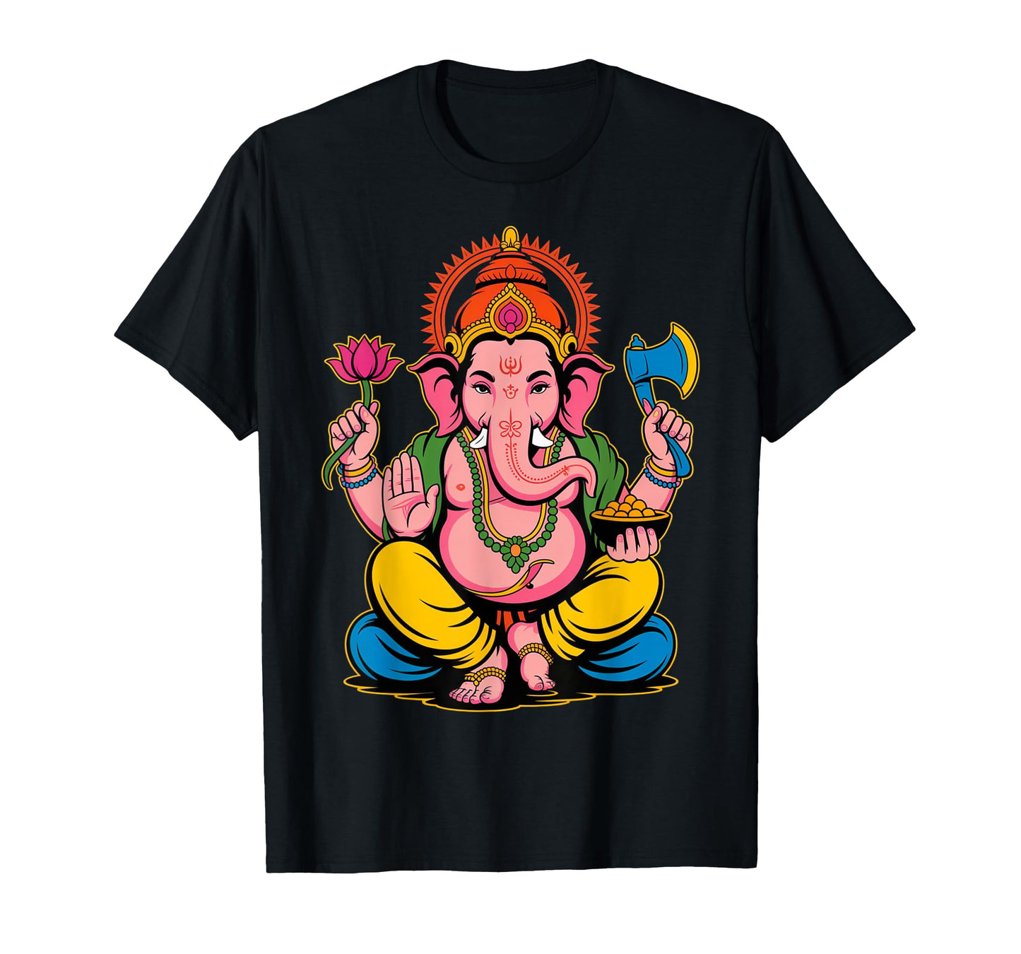 Hindu Ganesha Puja Elephant God India Meditation Yoga Murti T-Shirt