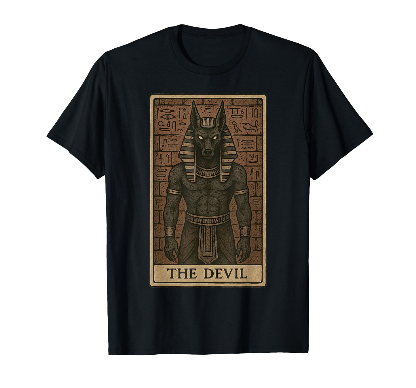 The Devil Tarot Card Anubis Ancient God Egyptian Mythology T-Shirt