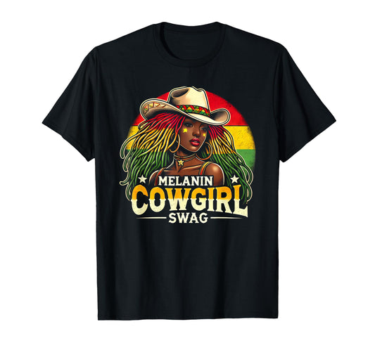 Melanin Cowgirls African Cowgirl Swag T-Shirt