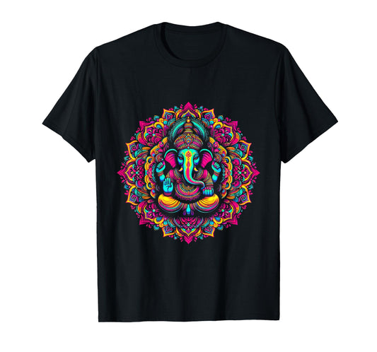 Ganesh Symbol Yoga Hindu Elephant God Ganesha Puja T-Shirt