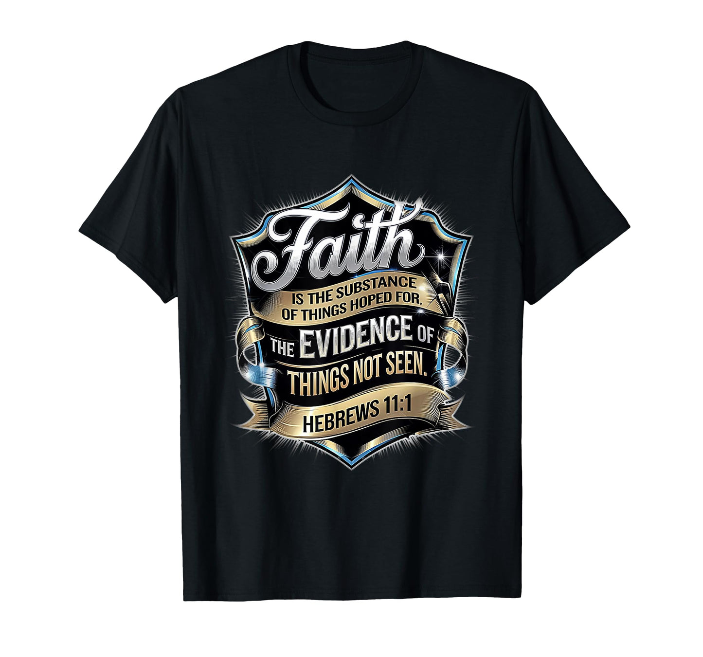 Hebrews 11:1 Ornate Faith Design T-Shirt