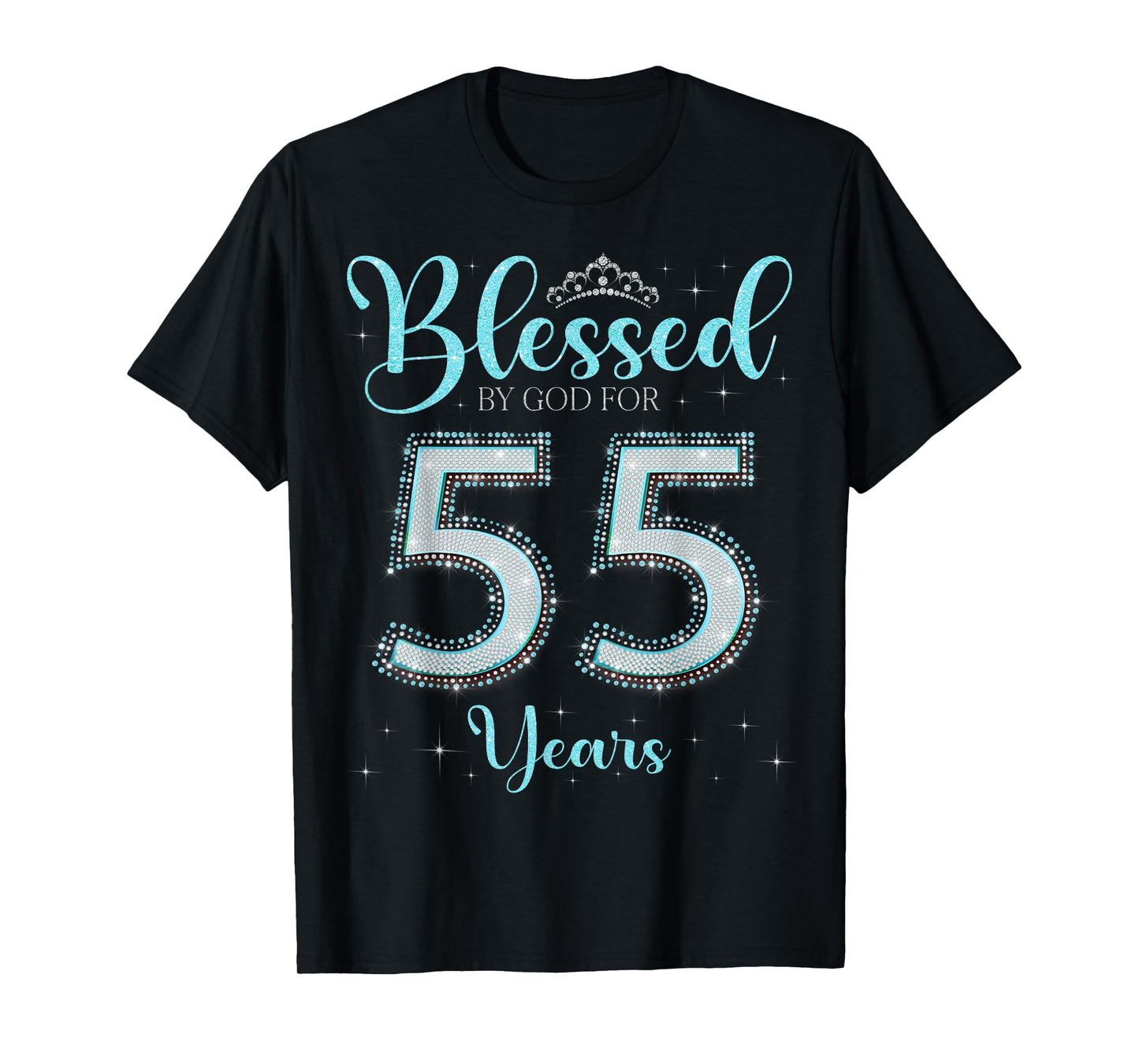 Blessed By God For 55 Years Old 55th Birthday 55th Bday T-Shirt