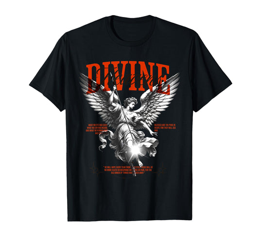 Divine Heavenly Angel Streetwear Bible Angelic Heaven T-Shirt