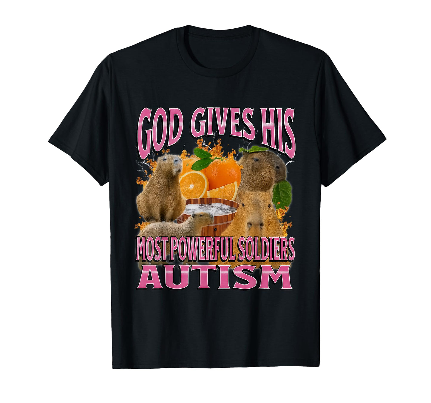 God Gives His Most Powerful Autism Capybara Meme Bootleg T-Shirt