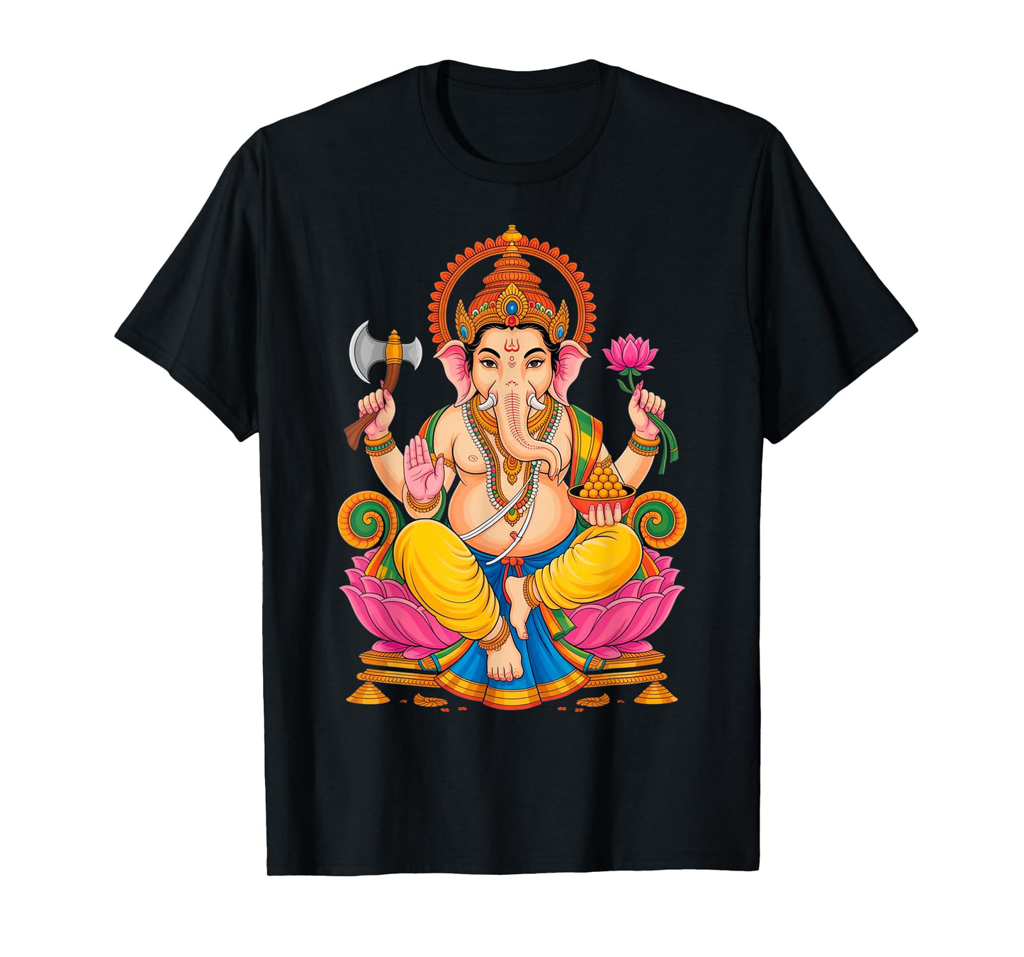 Hindu Ganesha Puja Elephant God India Meditation Yoga Murti T-Shirt