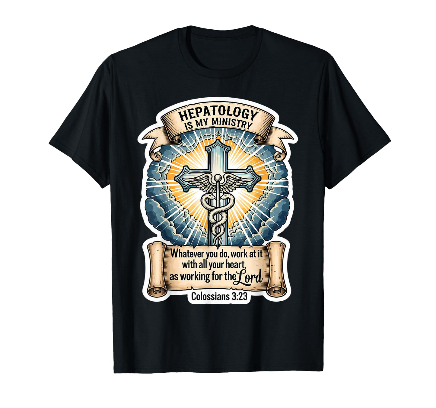 Christian Hepatologist Hepatology is My Ministry Doctor God T-Shirt