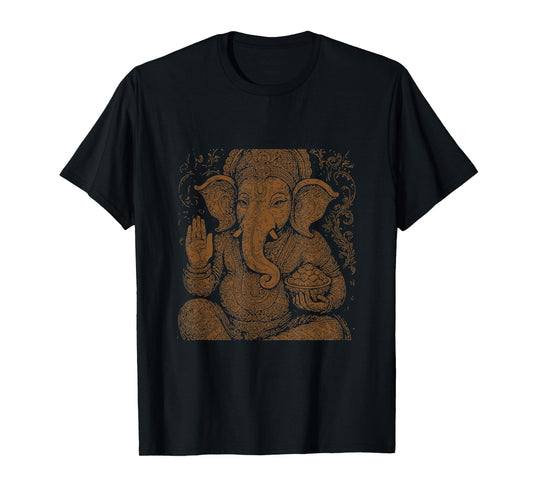 Ganesh Symbol Yoga Hindu Elephant God Ganesha Puja T-Shirt