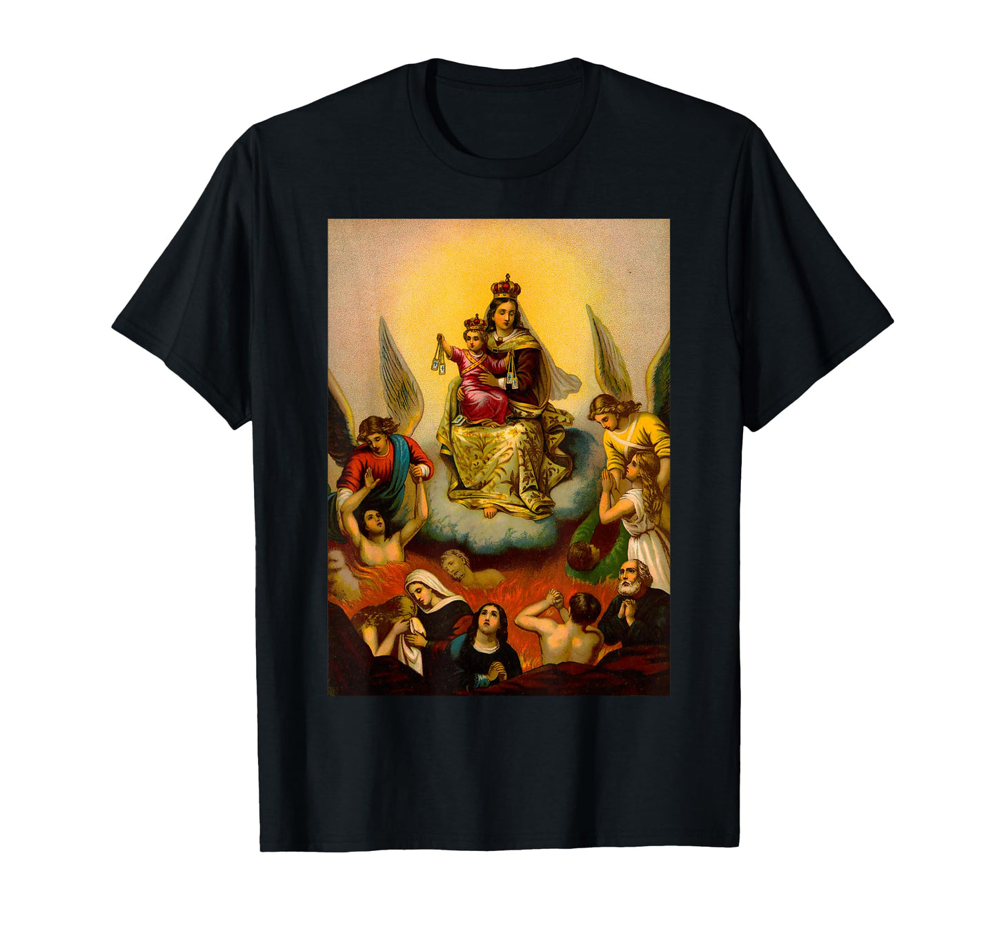 Scapular of Our Lady of Mount Carmel Brown Mt. T-Shirt