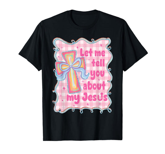 Christian Coquette Christian Cross Bible Verse Religious Bow T-Shirt