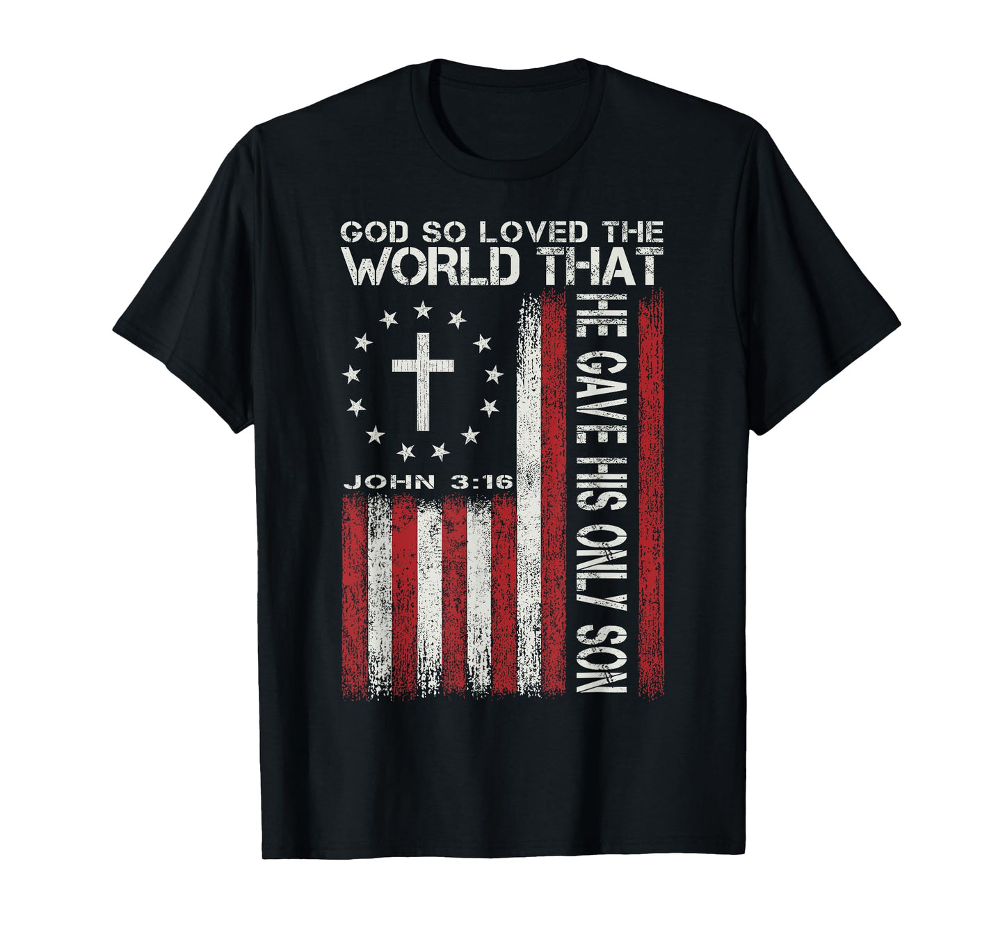 God So Loved The World Bible John 3:16 Jesus Christian Faith T-Shirt