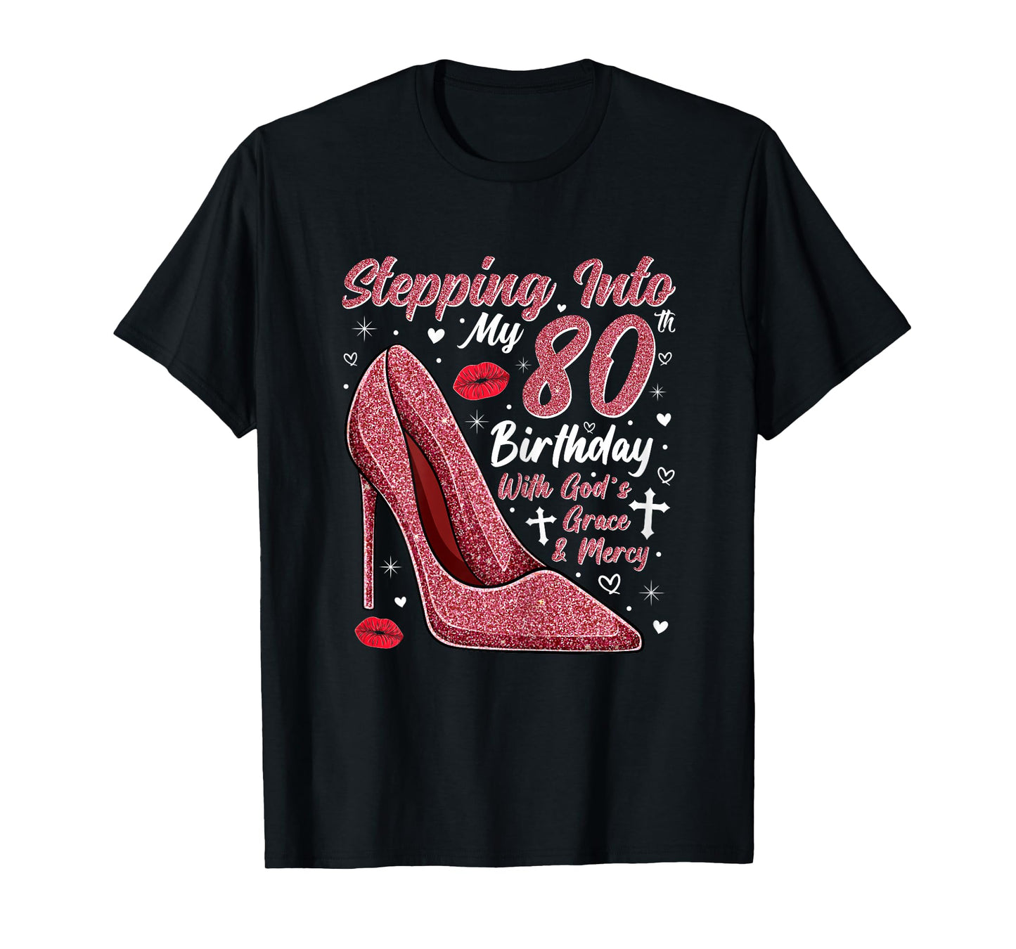 Stepping Into My 80th Birthday Ladies 80 Year Old T-Shirt