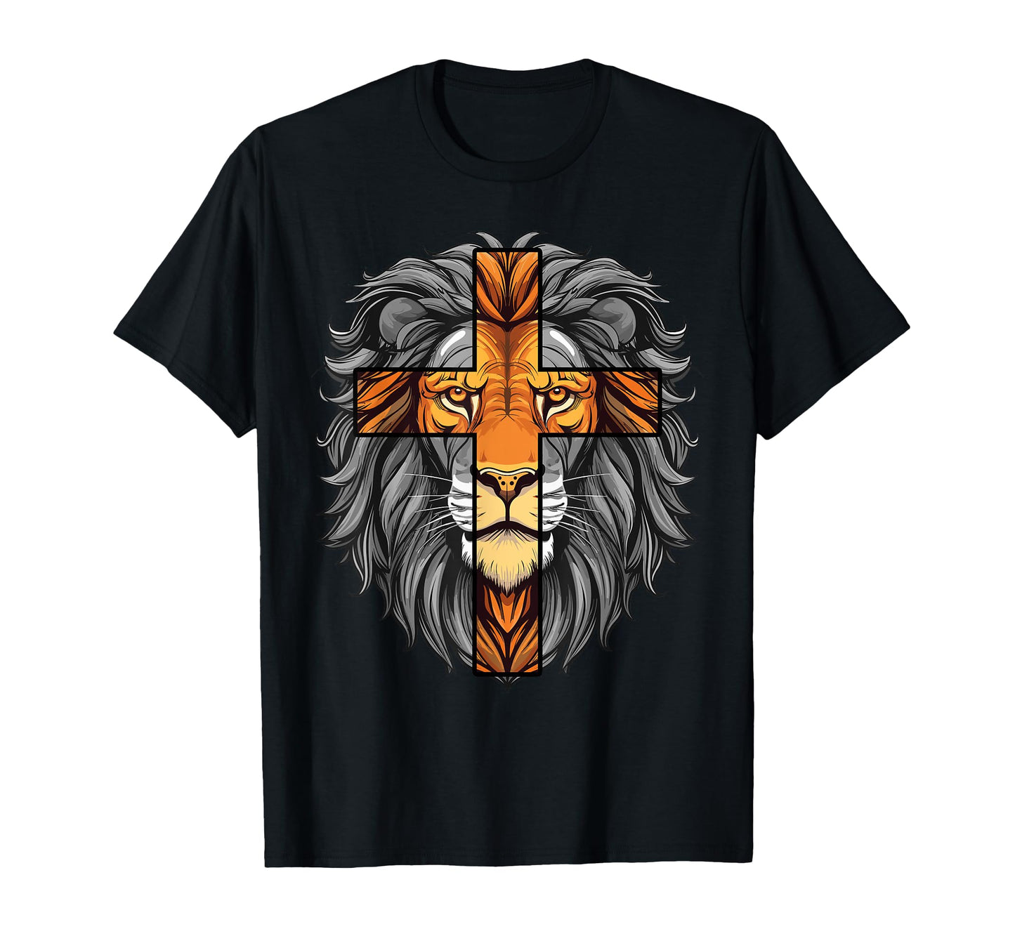 Lion of Judah Christian Cross of Jesus Christ T-Shirt