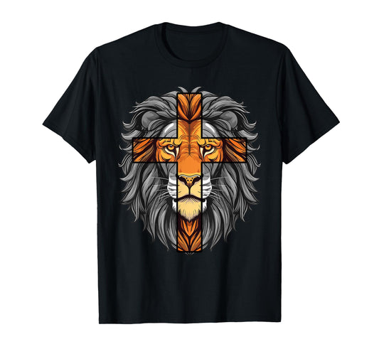 Lion of Judah Christian Cross of Jesus Christ T-Shirt