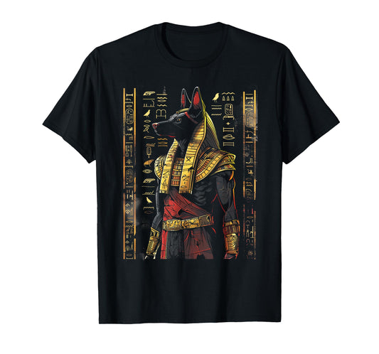 Anubis Egyptian Hieroglyphics Egyptian God T-Shirt
