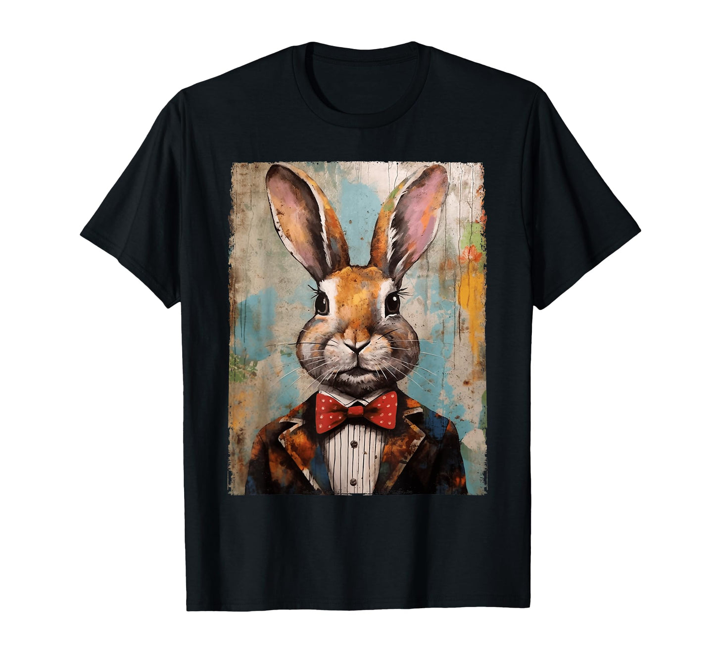 Easter Bunny Rabbit Bow Tie Happy Easter Boys Kids Toddler T-Shirt