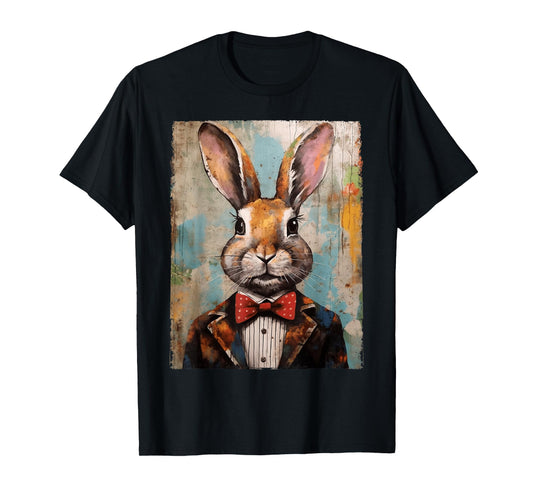 Easter Bunny Rabbit Bow Tie Happy Easter Boys Kids Toddler T-Shirt
