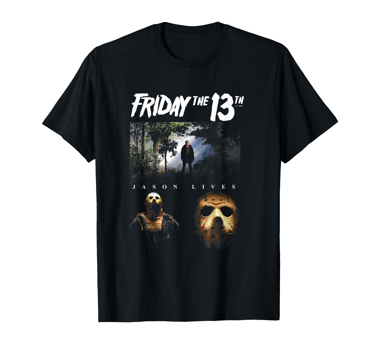 Friday The 13th Iconic Jason Voorhees Lives Big Chest Poster T-Shirt