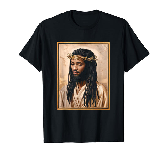 Black Jesus Crown Faith Christianity Religion T-Shirt