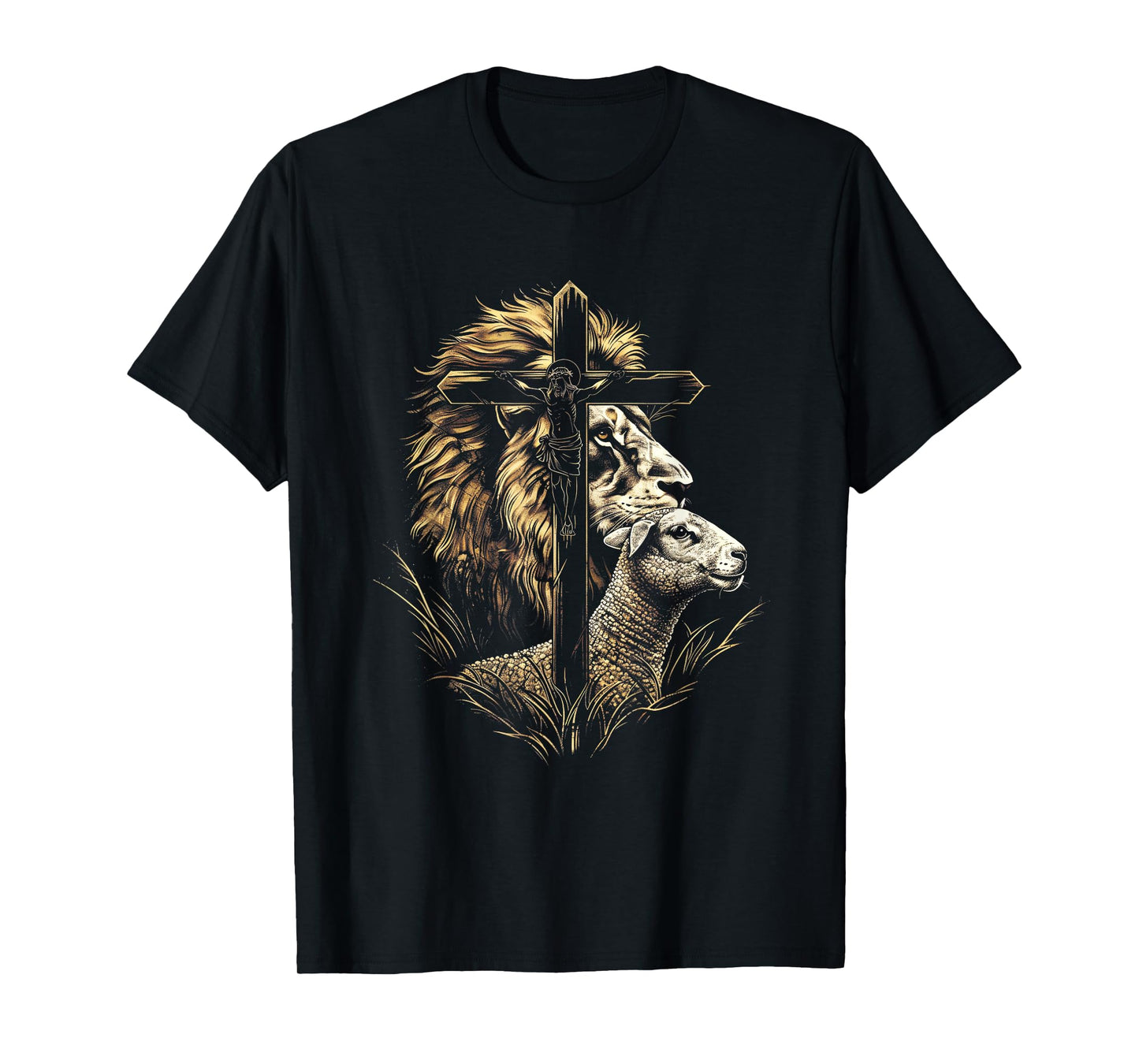Jesus Cross Christian Lion Lamb Faith Lion lamb T-Shirt