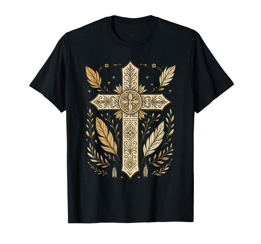 Jesus Shirts, Christian Cross T-Shirt, Rooted in Christ Tee T-Shirt