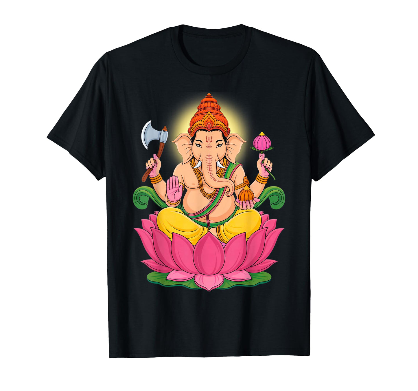 Hindu Ganesha Puja Elephant God India Meditation Yoga Murti T-Shirt
