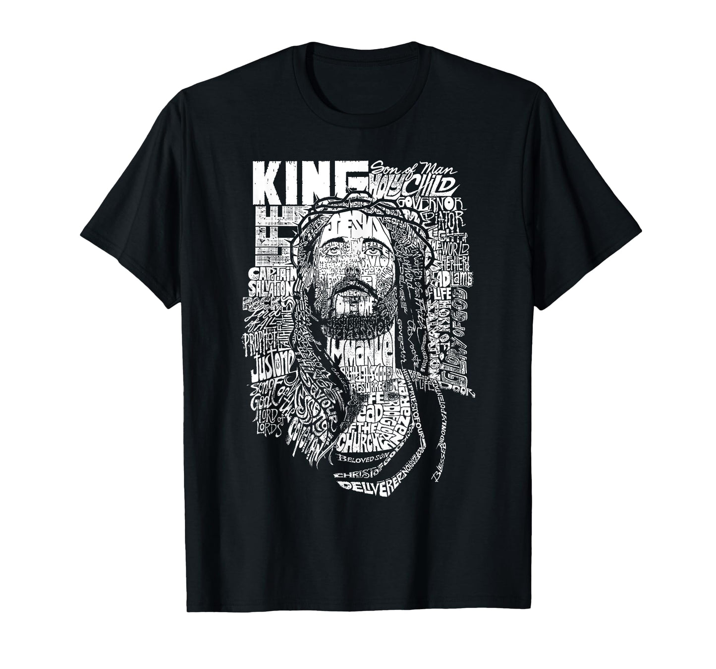 Inspirational Jesus Typography Artwork Holy Savior T-Shirt