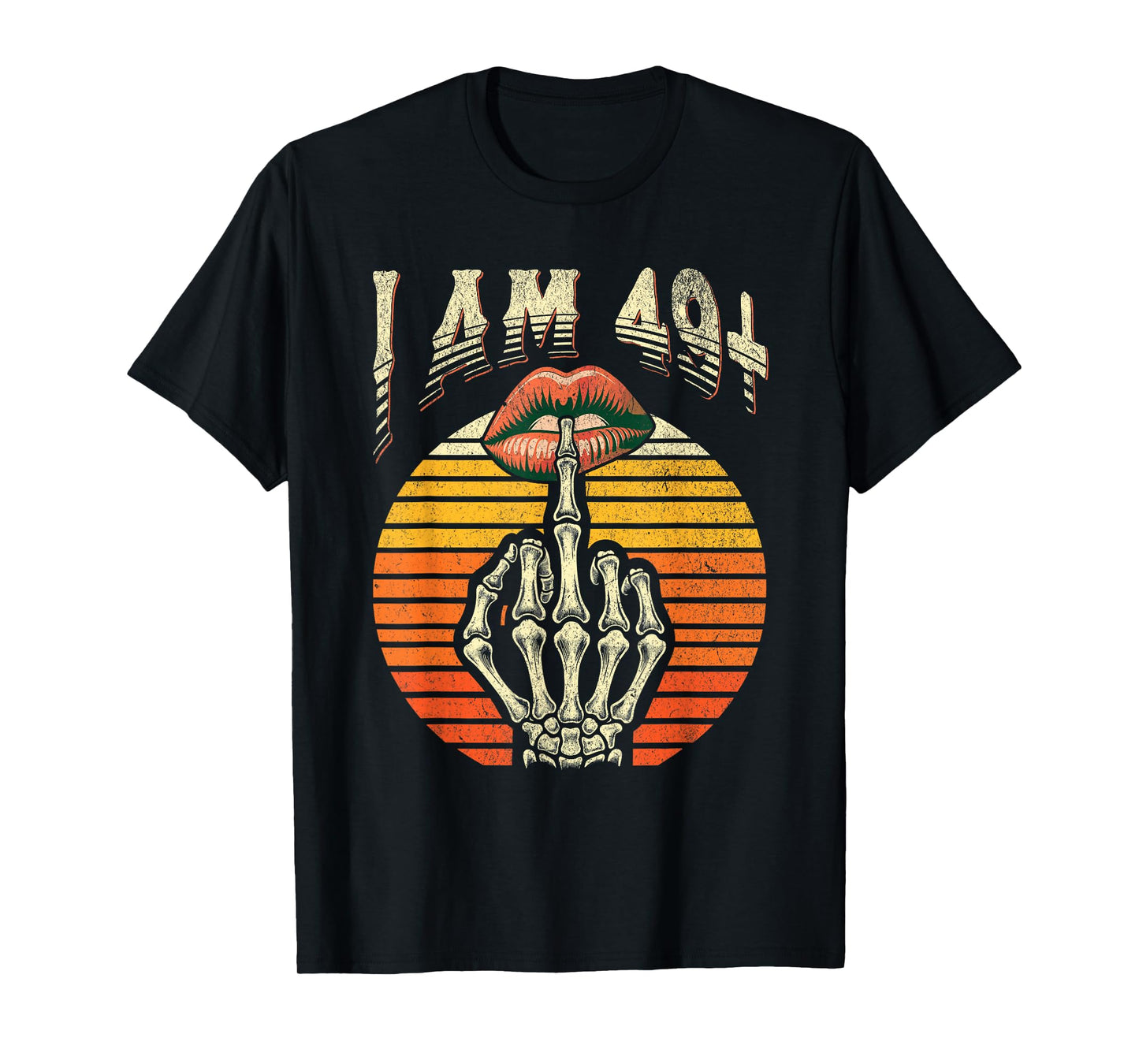 50th Birthday I Am 49 Plus 1 Middle Finger Vintage 49+1 T-Shirt