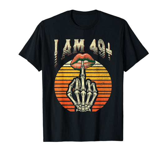 50th Birthday I Am 49 Plus 1 Middle Finger Vintage 49+1 T-Shirt