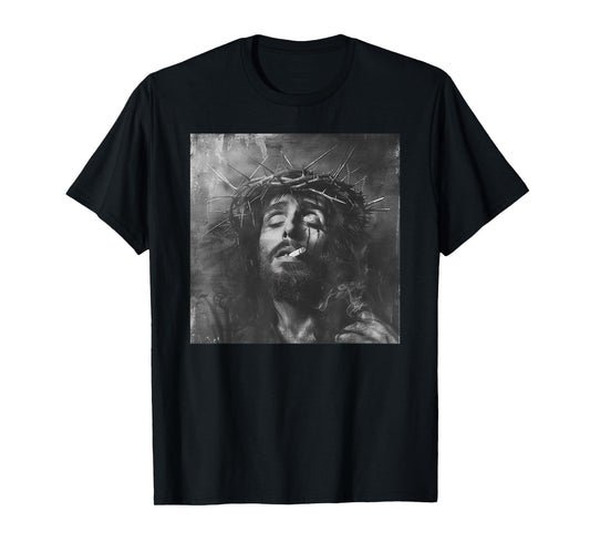 Cooler Jesus Christ Smokes, Resistance, Rebellious Jesus T-Shirt