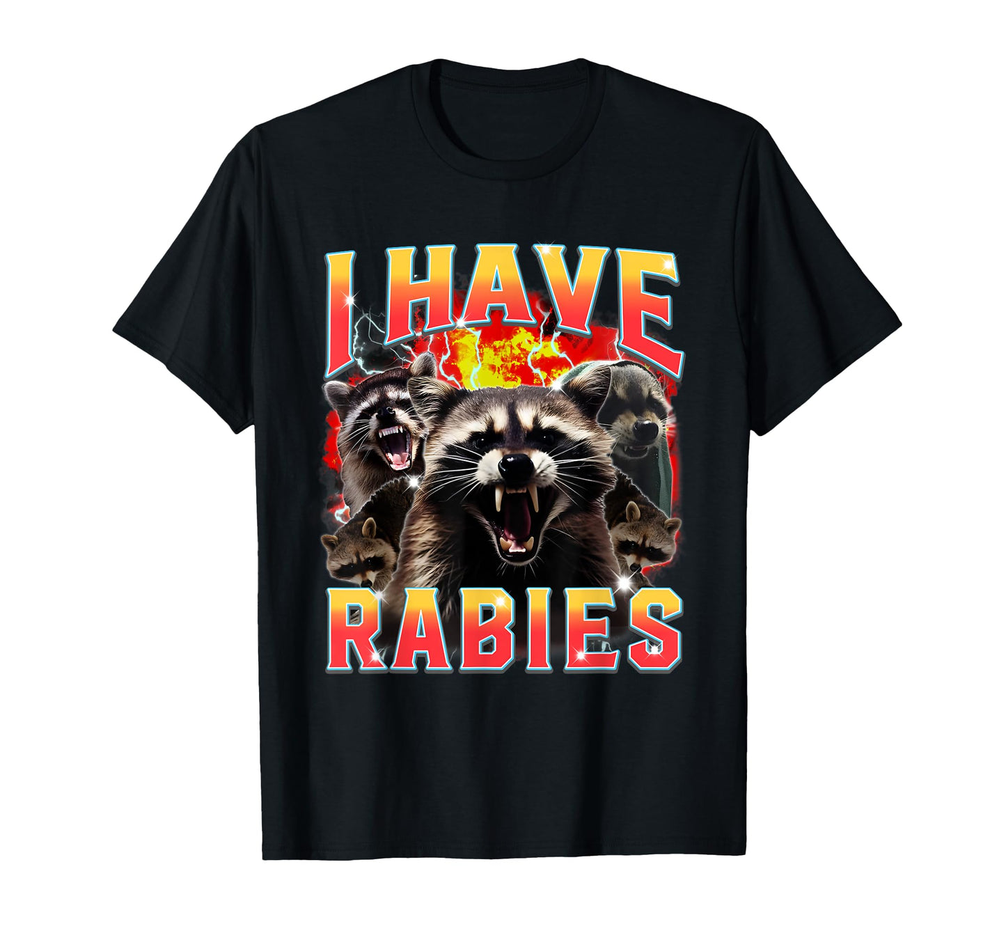 I Have Rabies Racoon Meme Shirt Opossum Humor Sarcasm T-Shirt