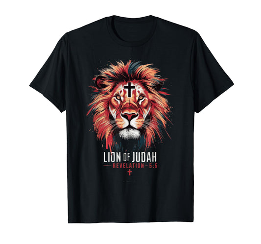 Lion of Judah Christian Cross T-Shirt