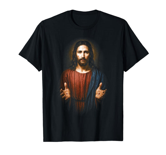 Christian Faith Inspirational Jesus Portrait God Faith Bible T-Shirt