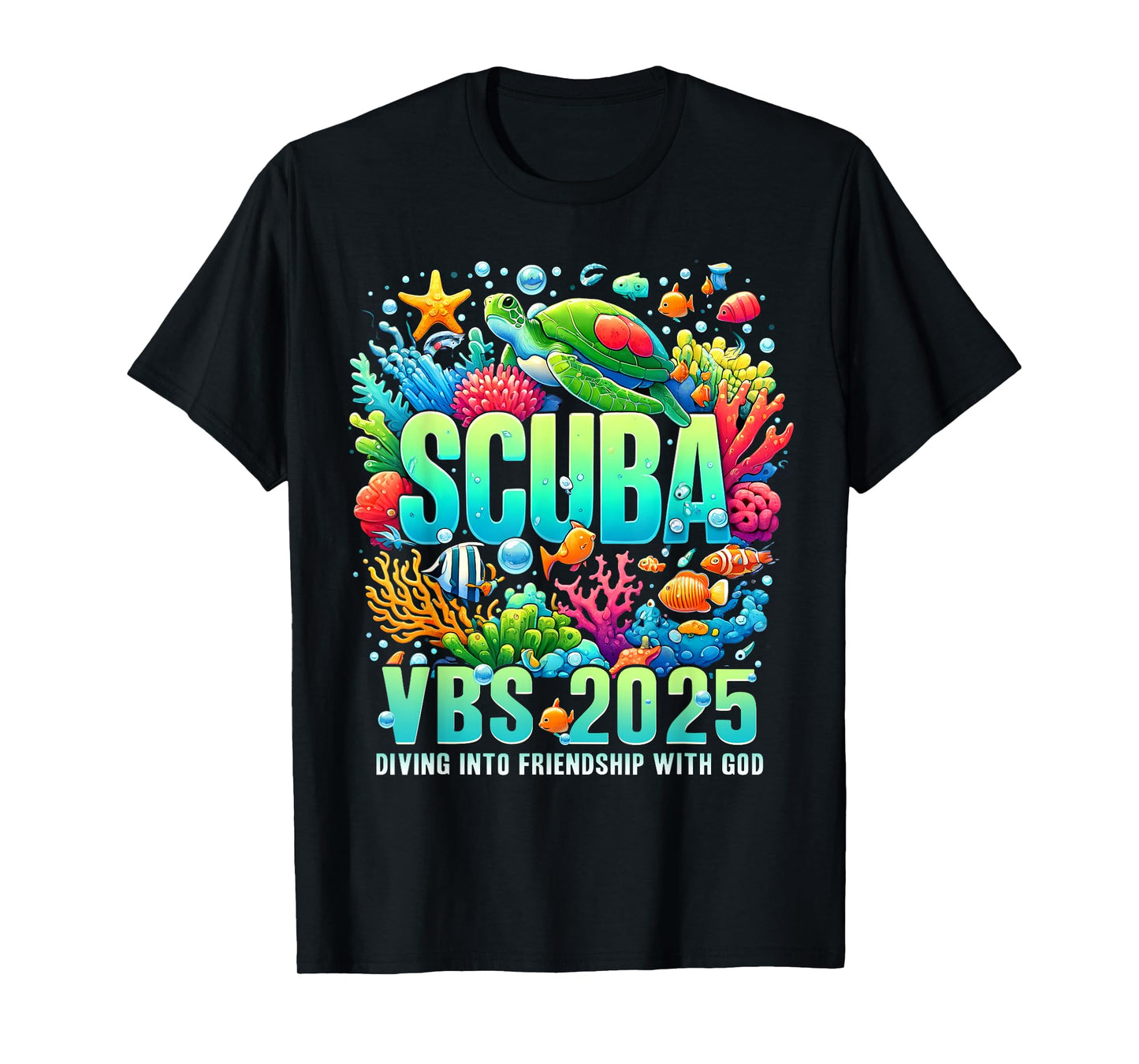 VBS 2025 Squad Scuba Diving Into Friendship With God T-Shirt