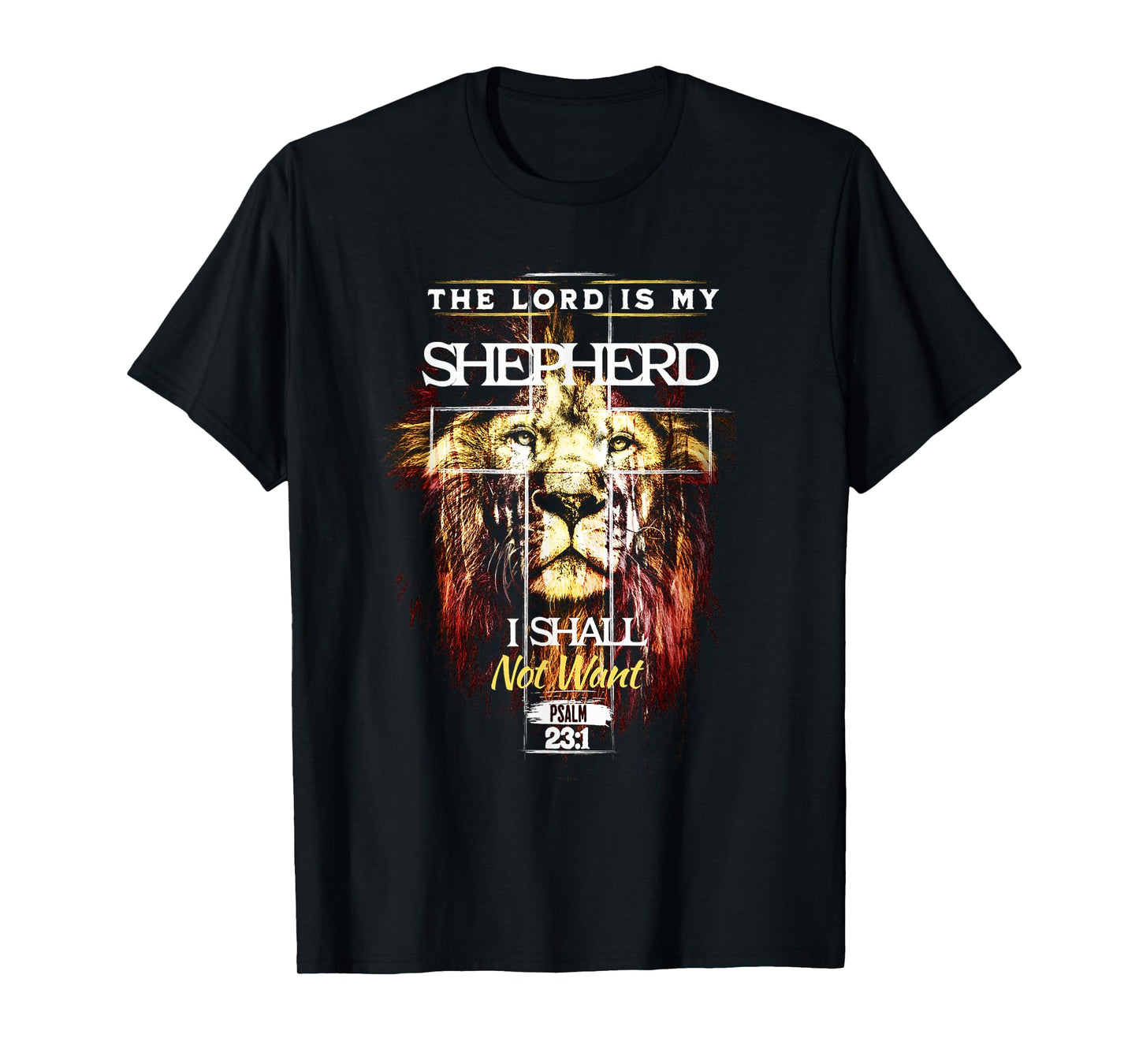 The Lord is My Shepherd Psalm 23 Christian Verse T-Shirt