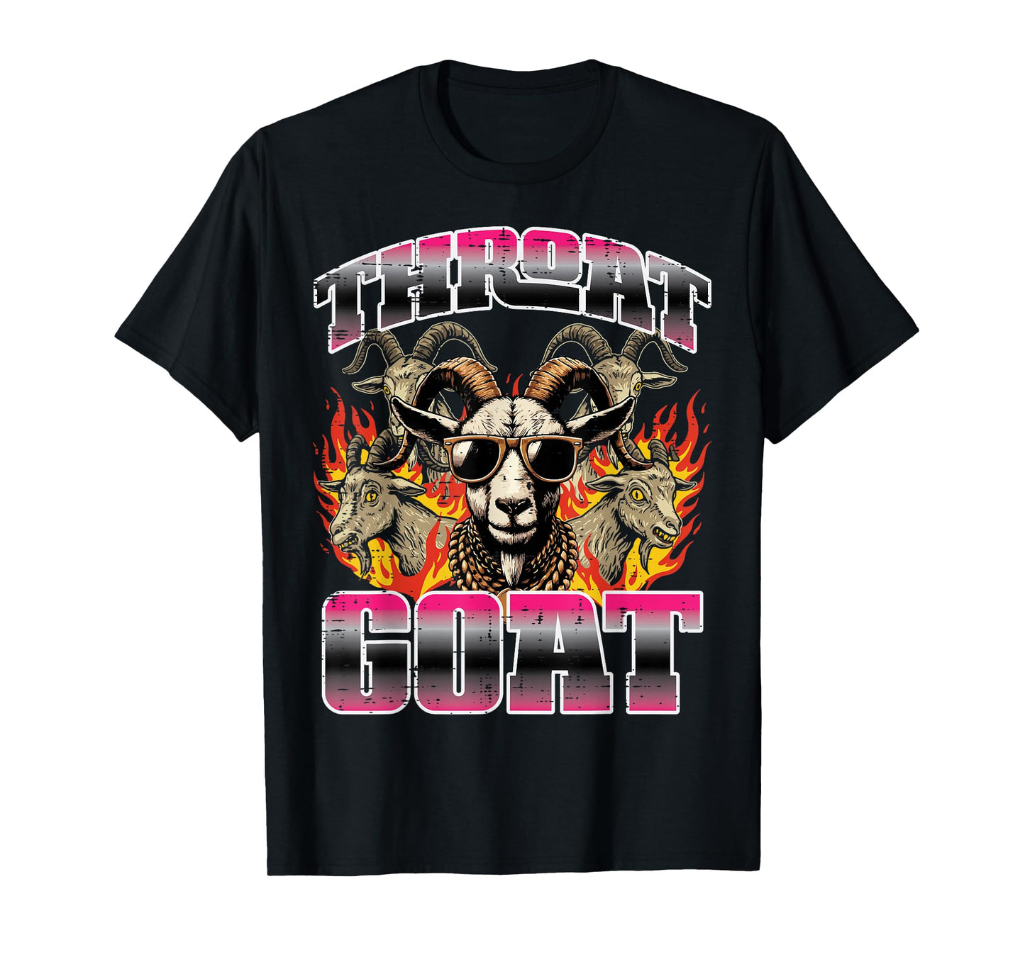 Inappropriate Throat Goat Funny Adult Humor Joke Women Men T-Shirt