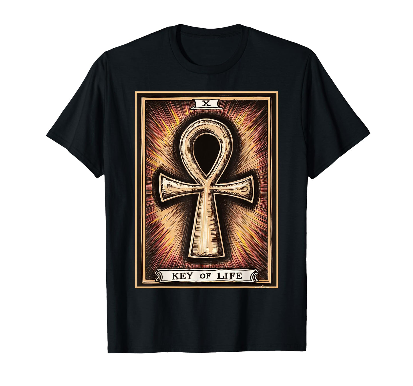 Kemetic Tarot Card Ancient Egypt Egyptian Ankh Key Of Life T-Shirt