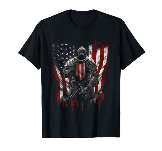 Crusader Templar Kneeling Crusader Templar Warrior Of Christ T-Shirt