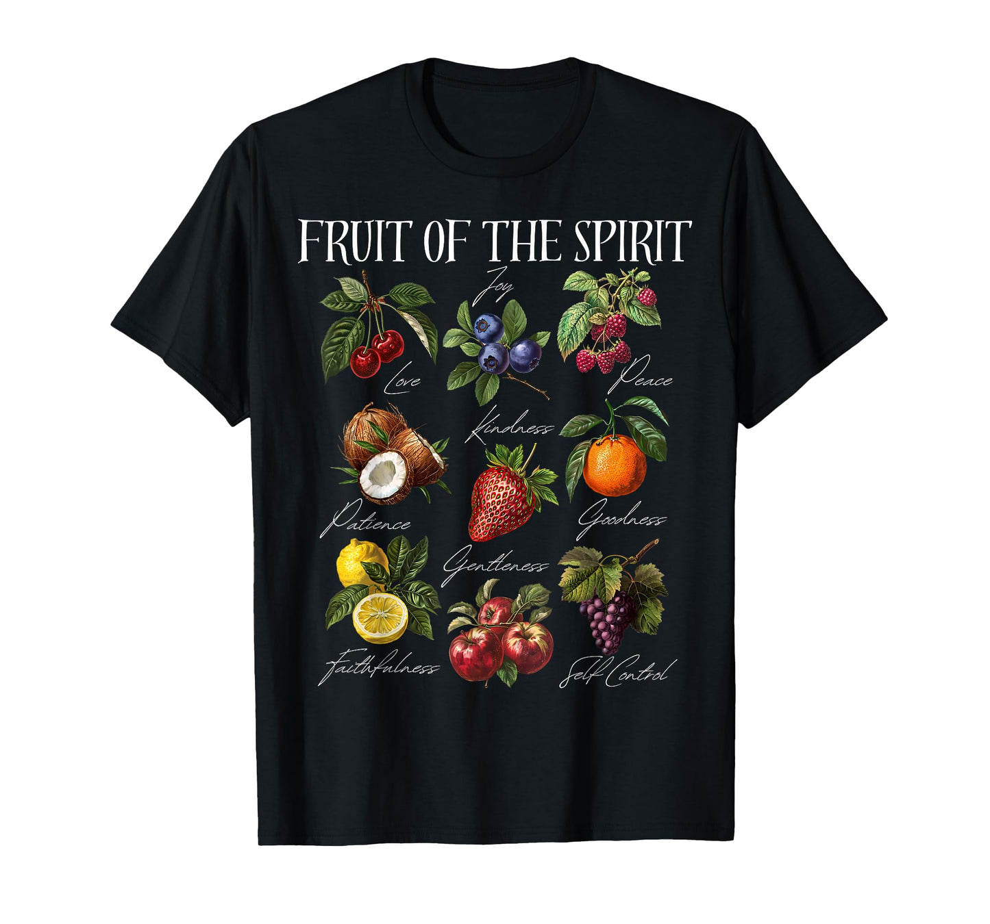 Fruit of The Spirit Christian Bible Verse T-Shirt