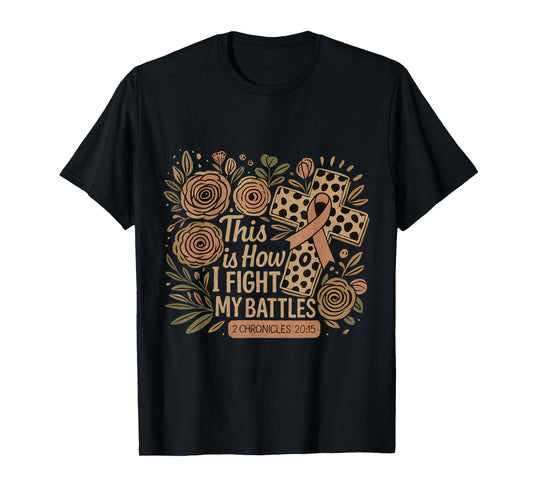 Scripture Cross Ribbon Floral Faith Inspirational T-Shirt