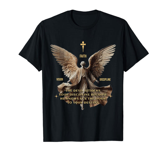 Discipline Inspiration for Christian Motivation Message T-Shirt