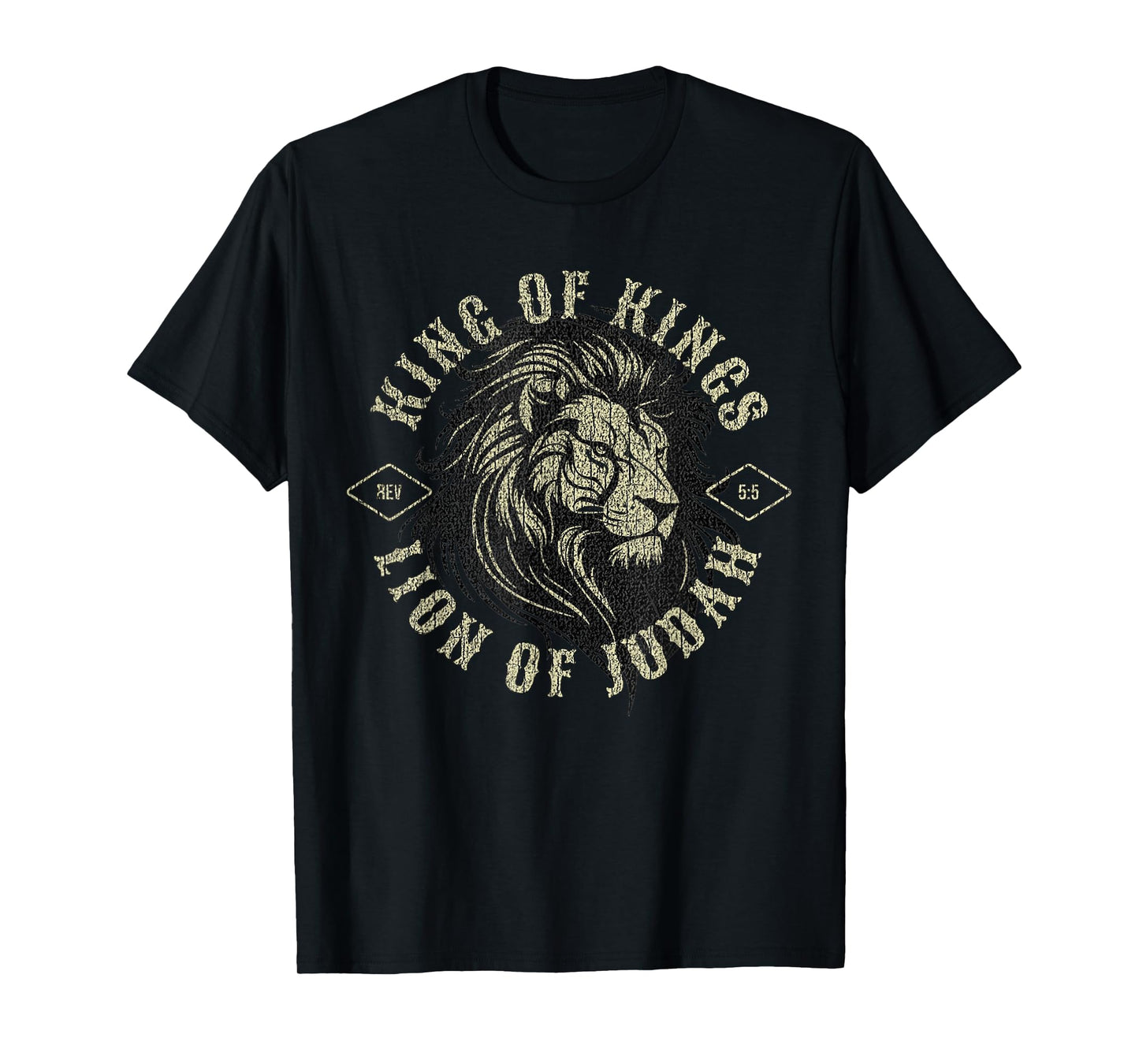 King of Kings Lion of Judah Christian Faith Religious Design T-Shirt
