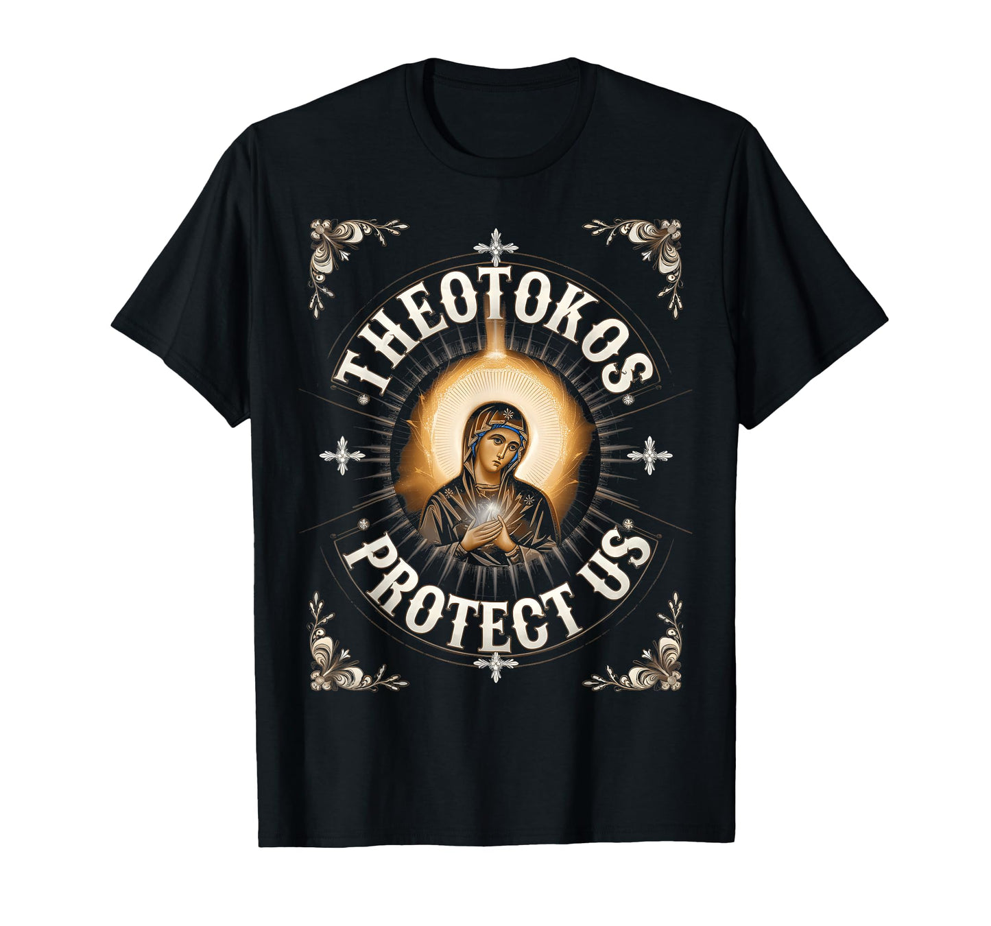 Theotokos Protect Us Orthodox Christian Holy Mary T-Shirt