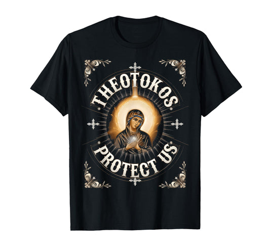 Theotokos Protect Us Orthodox Christian Holy Mary T-Shirt