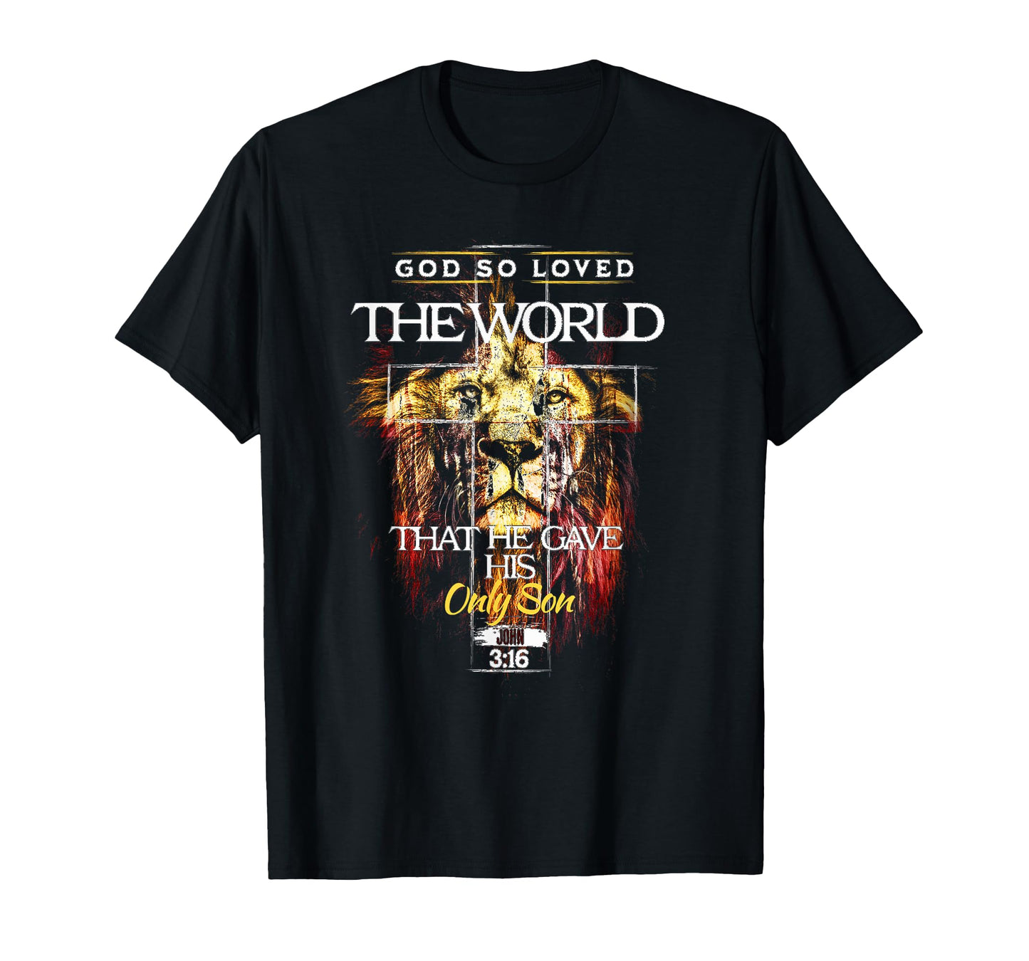 John 3:16 Christian Cross Religious Bible Verse T-Shirt