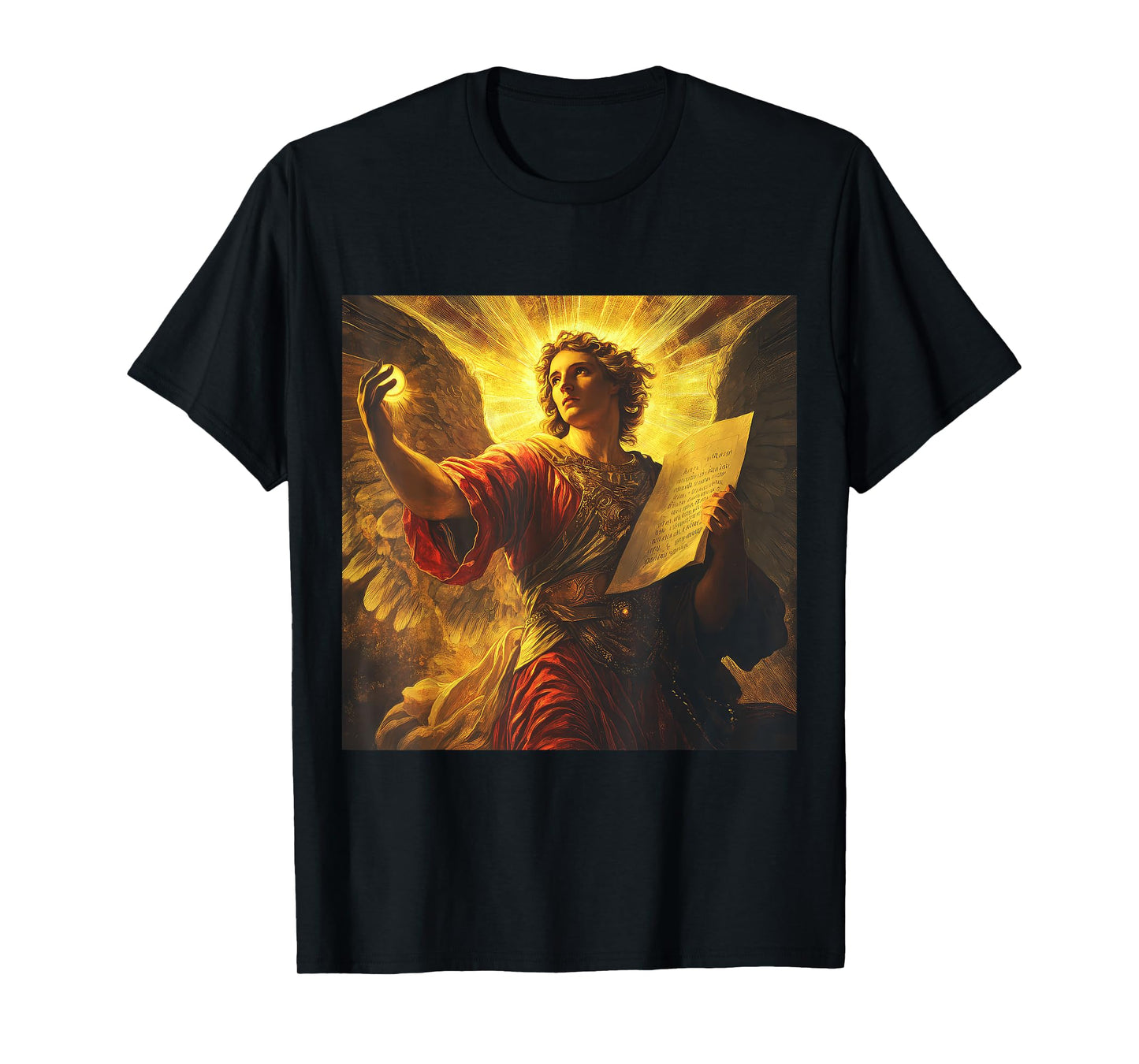 Archangel Uriel Vintage Catholic Religious Angel T-Shirt