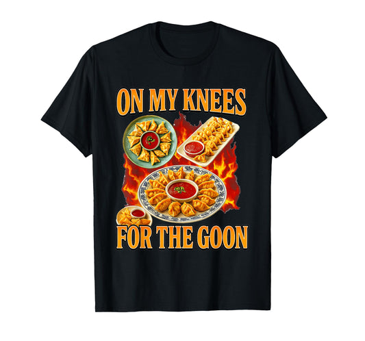 On My Knees For The-Goon Funny Crab Rangoon Meme Bootleg T-Shirt