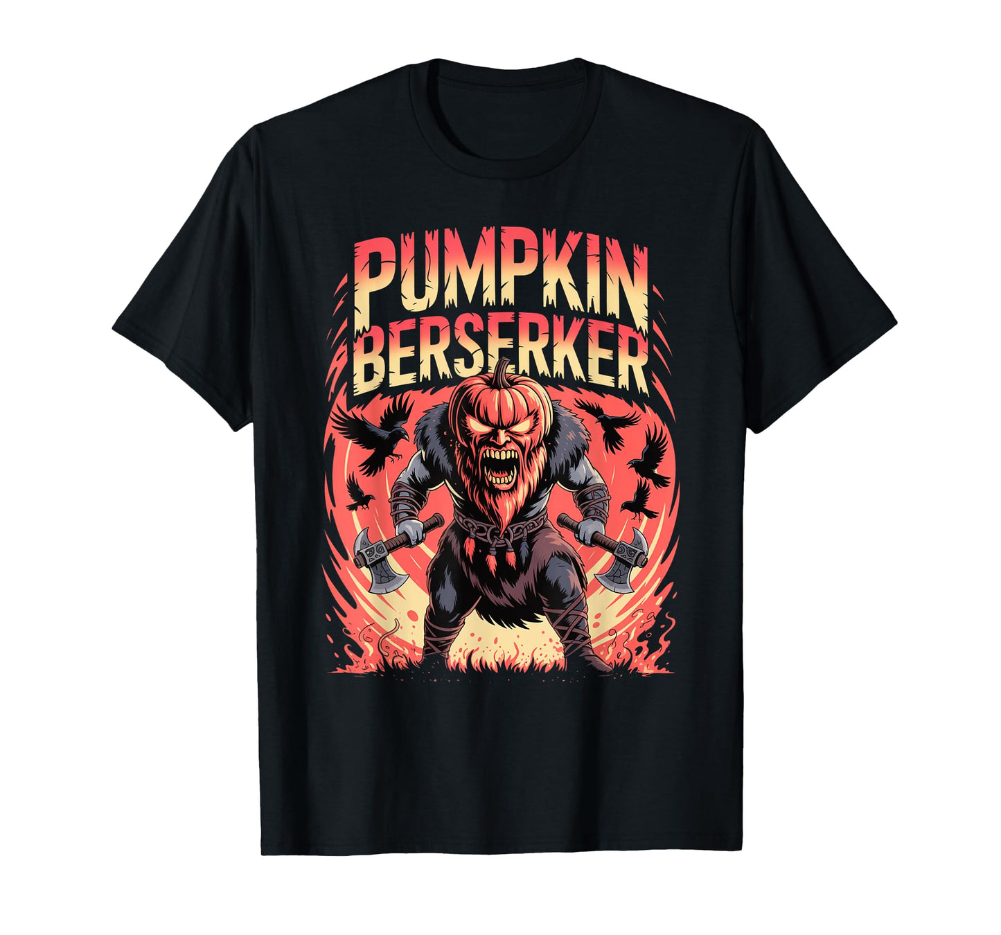 Nordic Mythology Pumpkin - Halloween Norse Berserker T-Shirt