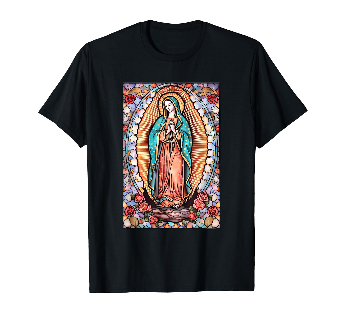 Blessed Christian Women Accessories Girls Cute Virgin Mary T-Shirt